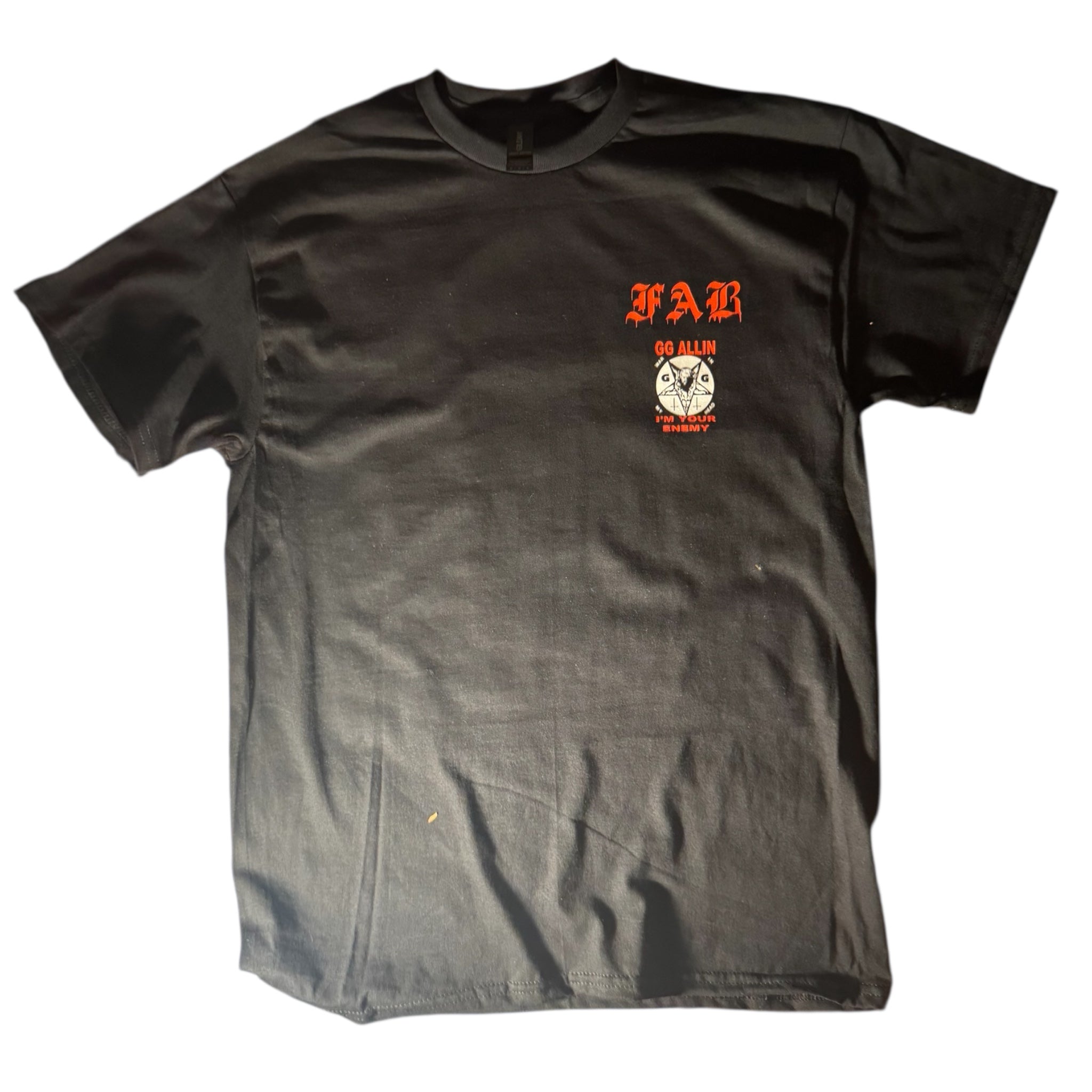 FAB x GG Allin “Support Your Local Enemy” Blood Skull T-Shirt (Limited Edition) - FAB PRODUCTIONS