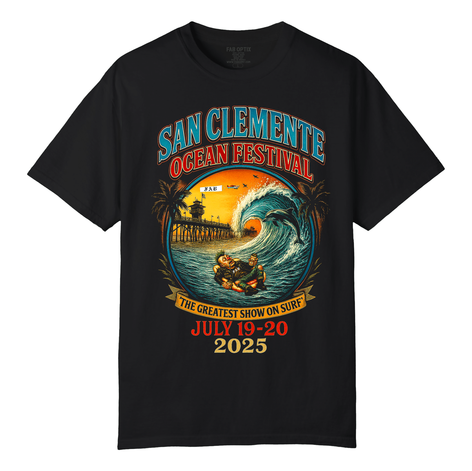 San Clemente Ocean Festival FAB tee. - FAB PRODUCTIONS