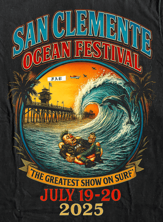 San Clemente Ocean Festival FAB tee. - FAB PRODUCTIONS